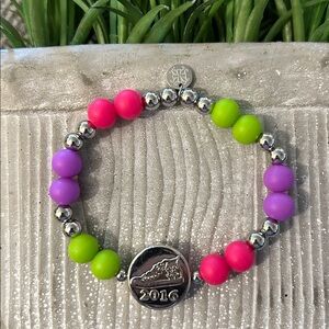 Rustic cuff Colorful Beaded Bracelet Silver Accents 2016 sneaker logo